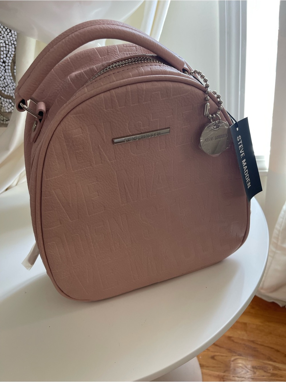 Steve Madden Dusty Pink Mini Top-Handle backpack